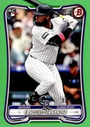 2026 Bowman - Neon Green #91 - Yanquiel Fernández - Colorado Rockies