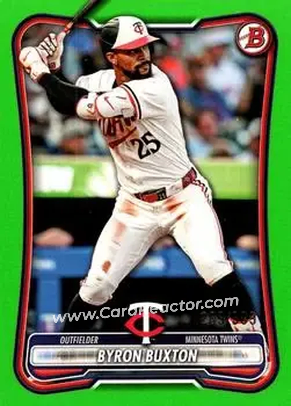 2026 Bowman - Neon Green #94 - Byron Buxton - Minnesota Twins - Front 2026 Bowman - Neon Green #94 - Byron Buxton - Minnesota Twins - Front