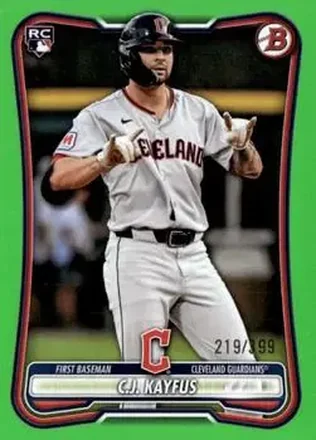 2026 Bowman - Neon Green #98 - C.J. Kayfus - Cleveland Guardians