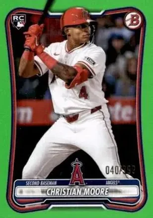 2026 Bowman - Neon Green #99 - Christian Moore - Los Angeles Angels