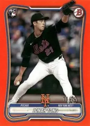 2026 Bowman - Orange #65 - Jonah Tong - New York Mets