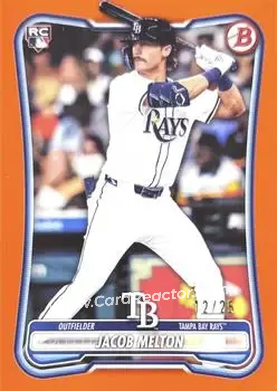2026 Bowman - Orange #87 - Jacob Melton - Tampa Bay Rays - Front