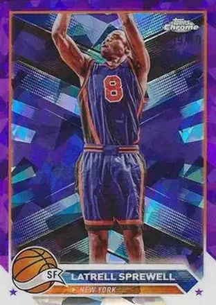 2023-24 Topps Chrome Sapphire Edition - Purple #40 - Latrell Sprewell - New York Knicks