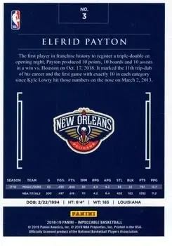 Back of Elfrid Payton