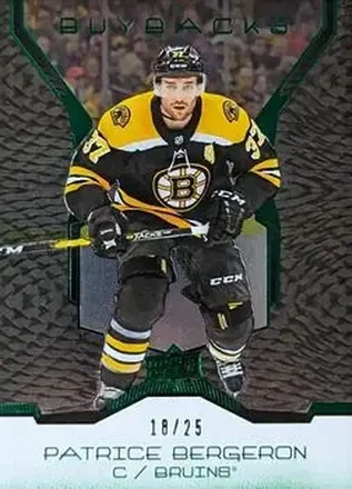 2019-20 Upper Deck Buybacks - Emerald #30 - Patrice Bergeron - Boston Bruins