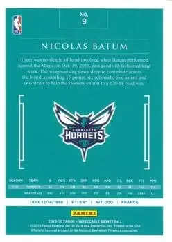 Back of Nicolas Batum
