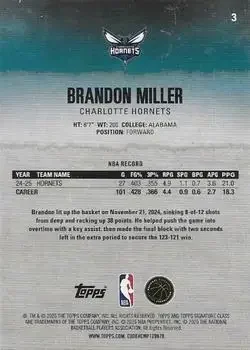 Back of Brandon Miller