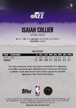 Back of Isaiah Collier