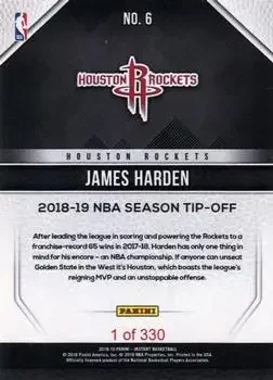 Back of James Harden
