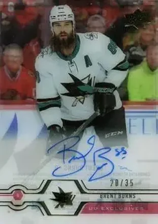 2019-20 Upper Deck Clear Cut - Exclusives #CC-BB - Brent Burns - San Jose Sharks