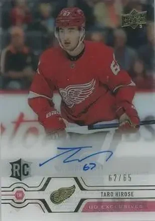 2019-20 Upper Deck Clear Cut - Exclusives #CC-TH - Taro Hirose - Detroit Red Wings
