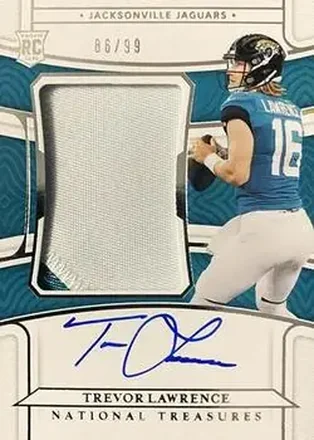 2021 Panini National Treasures #156 - Trevor Lawrence - Jacksonville Jaguars