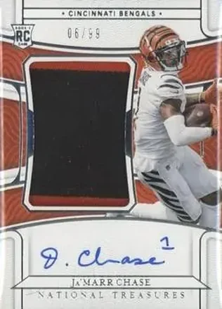 2021 Panini National Treasures #162 - Ja’Marr Chase - Cincinnati Bengals