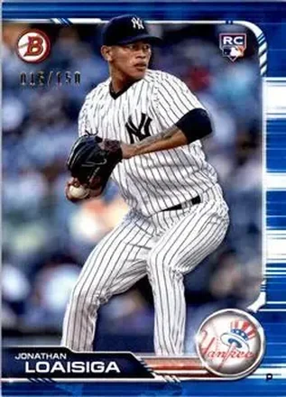 2019 Bowman - Blue #7 - Jonathan Loaisiga - New York Yankees