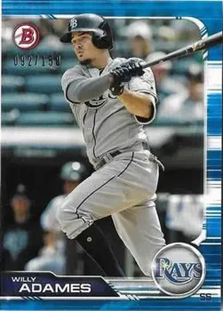 2019 Bowman - Blue #10 - Willy Adames - Tampa Bay Rays