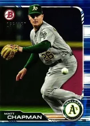 2019 Bowman - Blue #11 - Matt Chapman - Oakland Athletics