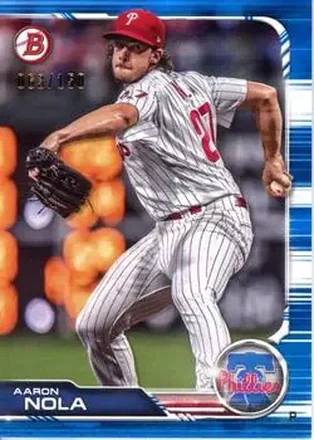 2019 Bowman - Blue #13 - Aaron Nola - Philadelphia Phillies