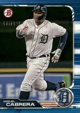 2019 Bowman - Blue #21 - Miguel Cabrera - Detroit Tigers