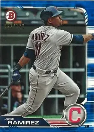 2019 Bowman - Blue #66 - José Ramírez - Cleveland Indians
