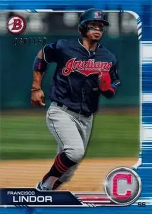 2019 Bowman - Blue #89 - Francisco Lindor - Cleveland Indians