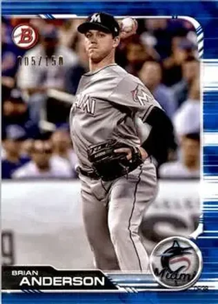 2019 Bowman - Blue #91 - Brian Anderson - Miami Marlins