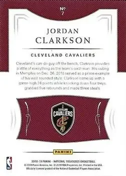 Back of Jordan Clarkson