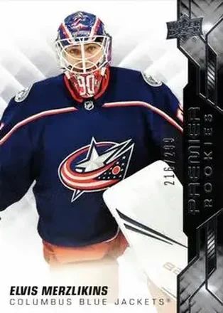 2019-20 Upper Deck Premier #57 - Elvis Merzlikins - Columbus Blue Jackets
