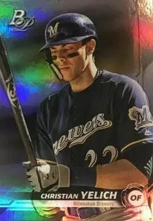 2019 Bowman Platinum #22b - Christian Yelich - Milwaukee Brewers