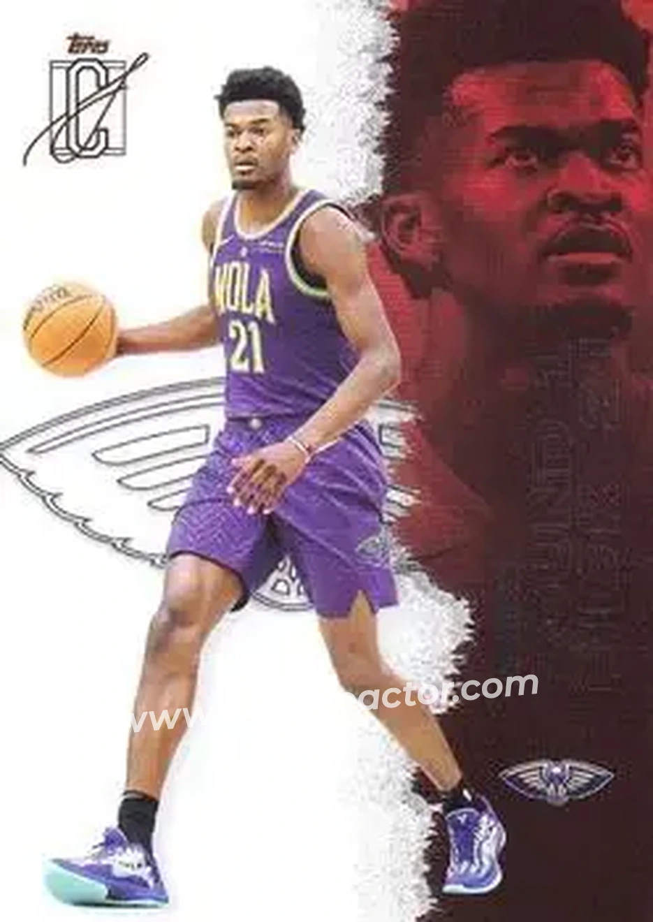 2025-26 Topps Signature Class #44 - Yves Missi - New Orleans Pelicans - Front 2025-26 Topps Signature Class #44 - Yves Missi - New Orleans Pelicans - Front