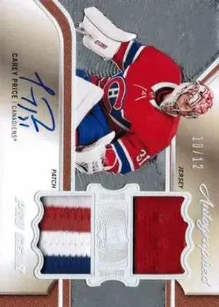 2019-20 Upper Deck The Cup - Autographed Pro Gear #APG-CP - Carey Price - Montreal Canadiens