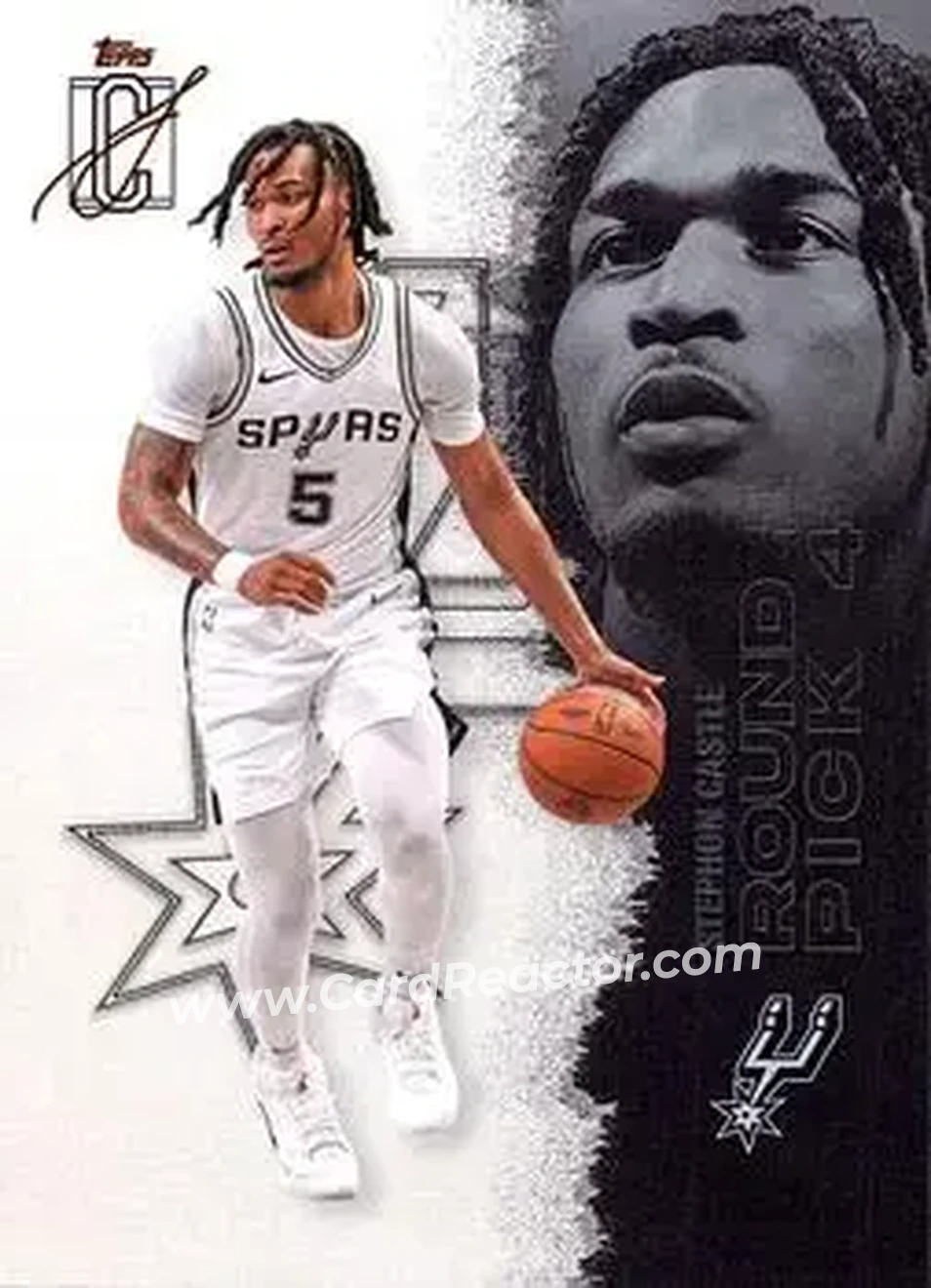 2025-26 Topps Signature Class #53 - Stephon Castle - San Antonio Spurs - Front