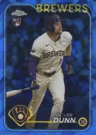 2024 Topps Chrome Update Sapphire Edition #USCS310 - Oliver Dunn - Milwaukee Brewers