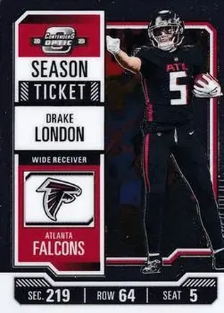 2023 Panini Contenders Optic - Silver #3 - Drake London - Atlanta Falcons
