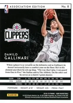 Back of Danilo Gallinari