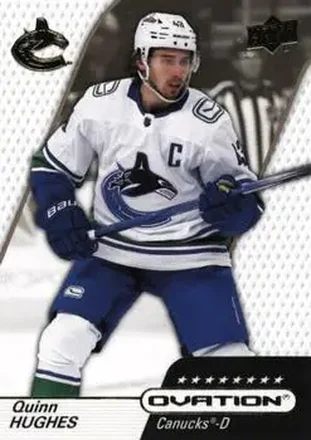 2023-24 Upper Deck Ovation - Gold Foil #71 - Quinn Hughes - Vancouver Canucks