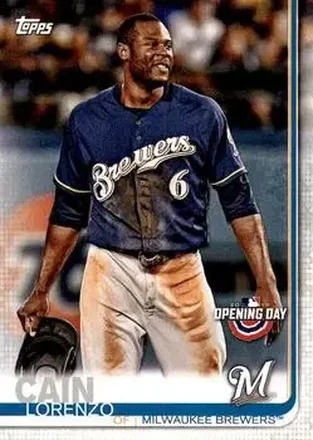 2019 Topps Opening Day #157 - Lorenzo Cain - Milwaukee Brewers