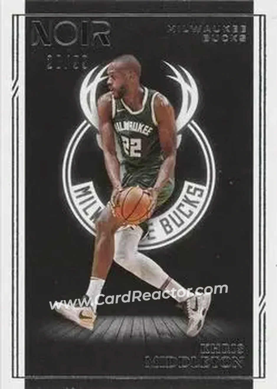 2020-21 Panini Noir #118 - Khris Middleton - Milwaukee Bucks - Front