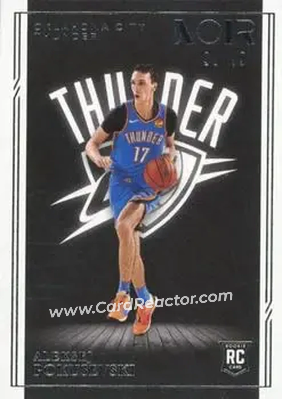 2020-21 Panini Noir #187 - Aleksej Pokusevski - Oklahoma City Thunder - Front