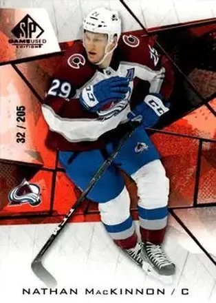 2021-22 SP Game Used - Red Fragment #30 - Nathan MacKinnon - Colorado Avalanche