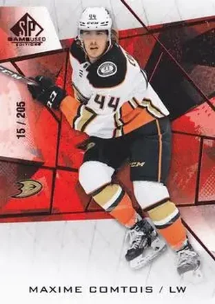 2021-22 SP Game Used - Red Fragment #32 - Maxime Comtois - Anaheim Ducks