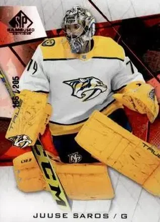 2021-22 SP Game Used - Red Fragment #41 - Juuse Saros - Nashville Predators