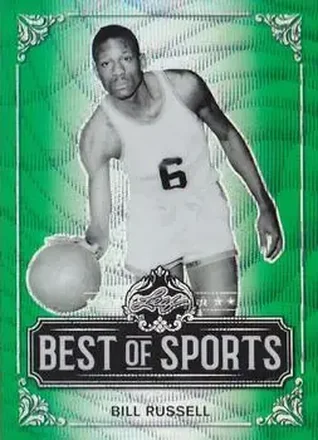 2019 Leaf Best of Sports - Green Wave #M-01 - Bill Russell - Boston Celtics