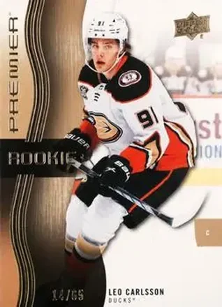 2023-24 Upper Deck Premier - Gold #150 - Leo Carlsson - Anaheim Ducks