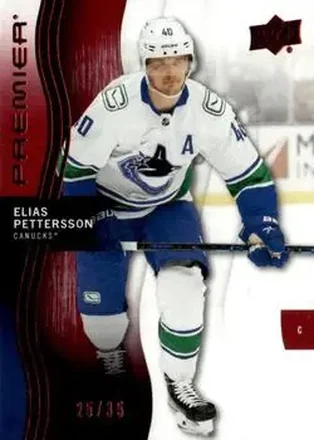 2023-24 Upper Deck Premier - Ruby #18 - Elias Pettersson - Vancouver Canucks