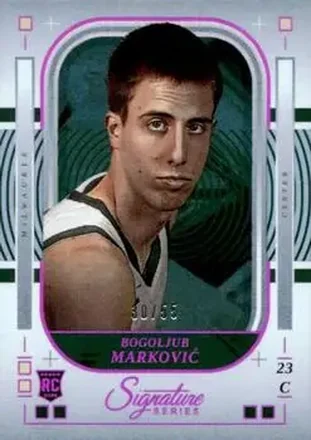 2025-26 Panini Signature Series - Fuchsia #34 - Bogoljub Markovic - Milwaukee Bucks