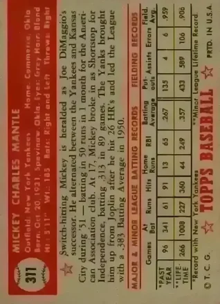 Retro di Mickey Mantle