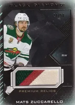 2021-22 Upper Deck Black Diamond - Pure Black Premium Relics #BDB-MZ - Mats Zuccarello - Minnesota Wild