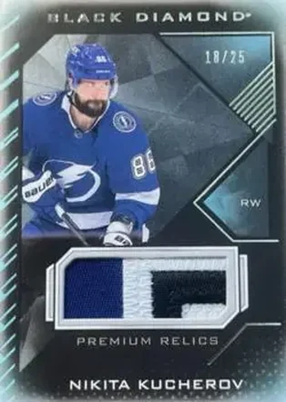 2021-22 Upper Deck Black Diamond - Pure Black Premium Relics #BDB-NK - Nikita Kucherov - Tampa Bay Lightning