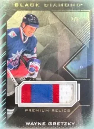2021-22 Upper Deck Black Diamond - Pure Black Premium Relics #BDB-WG - Wayne Gretzky - New York Rangers