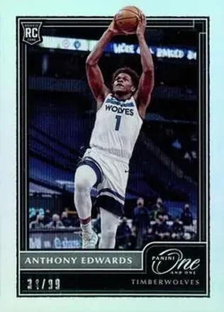 2020-21 Panini One and One #138 - Anthony Edwards - Minnesota Timberwolves